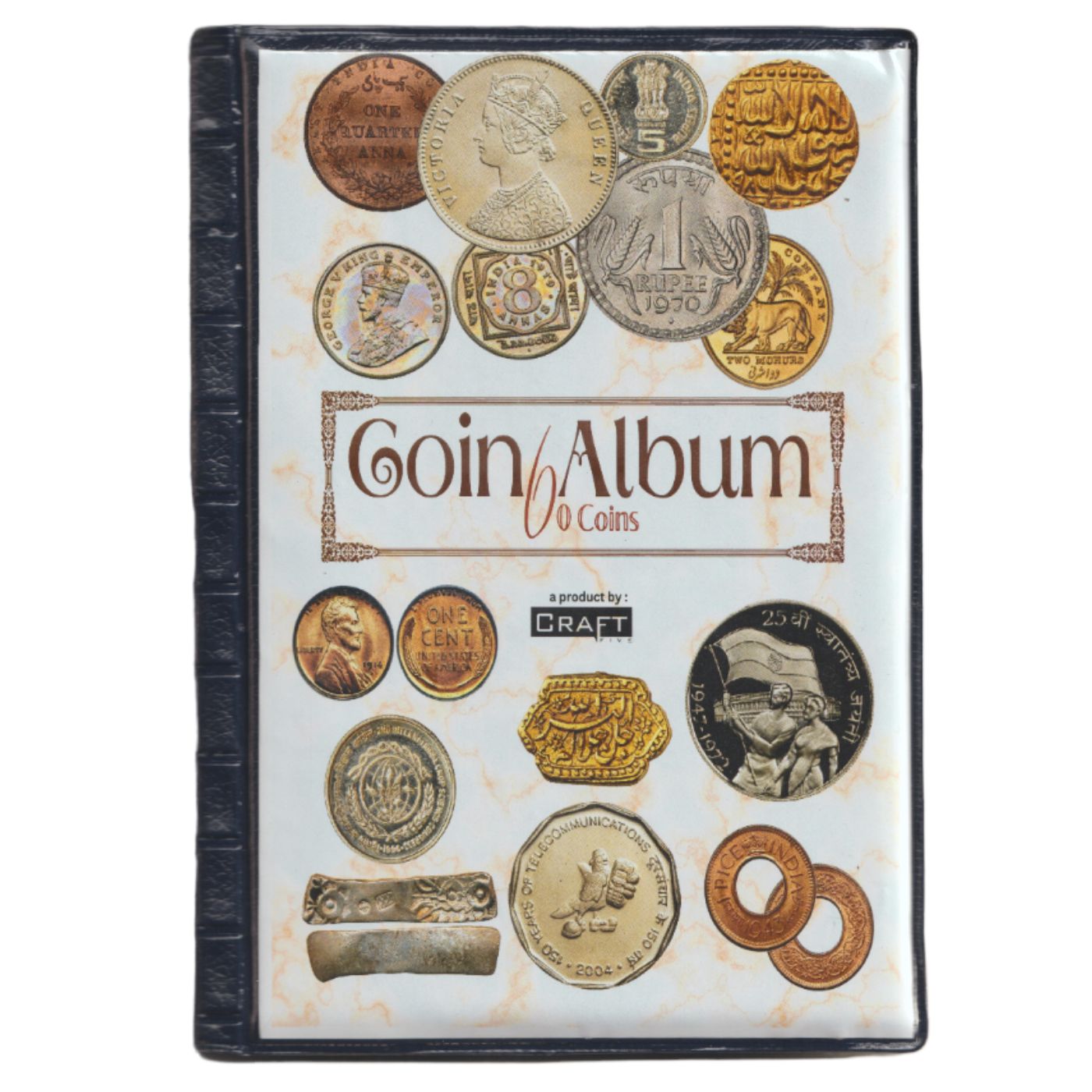 60 Pocket Coin Album by Craft Five High Quality Medium Size Album New Latest Design