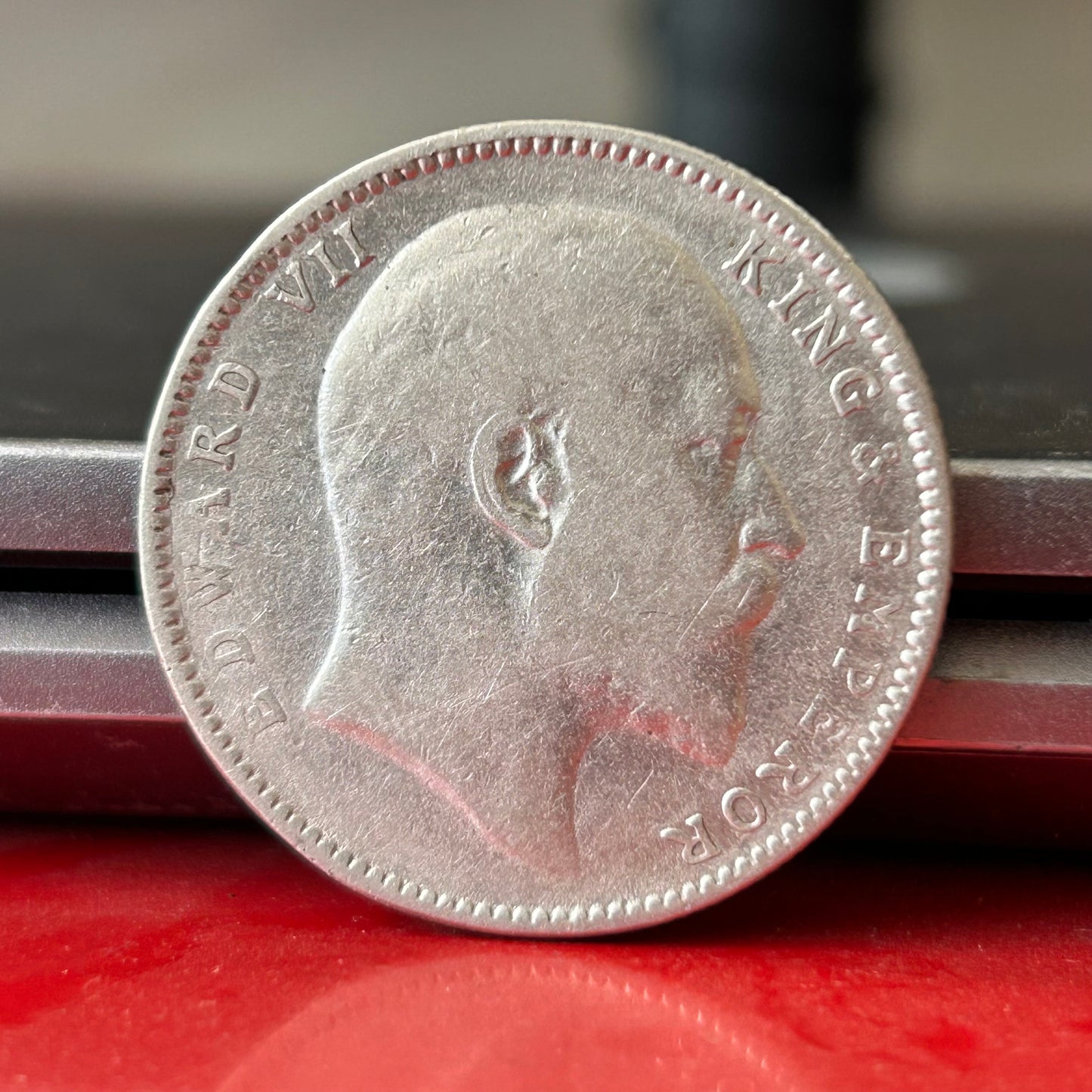 Most Rare 1908 One Rupee of Edward Vii King Emperor Silver 11.66 Gram British India Coin Same as per shown given