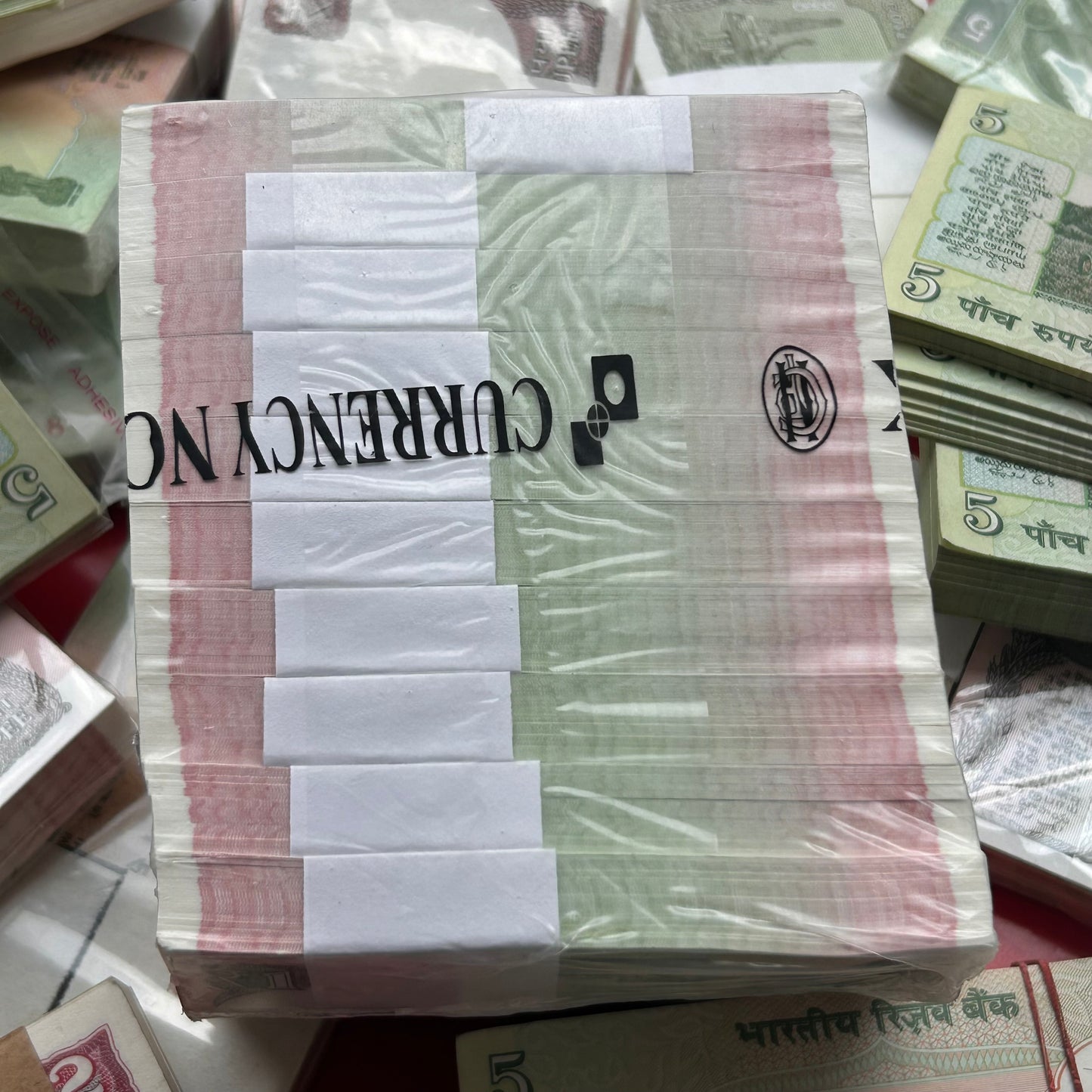 Extremely Rare 1 Rupee Sealed Packed RIM Total 1000 Fresh New Notes 10 Bundles RBI Sealed Packet