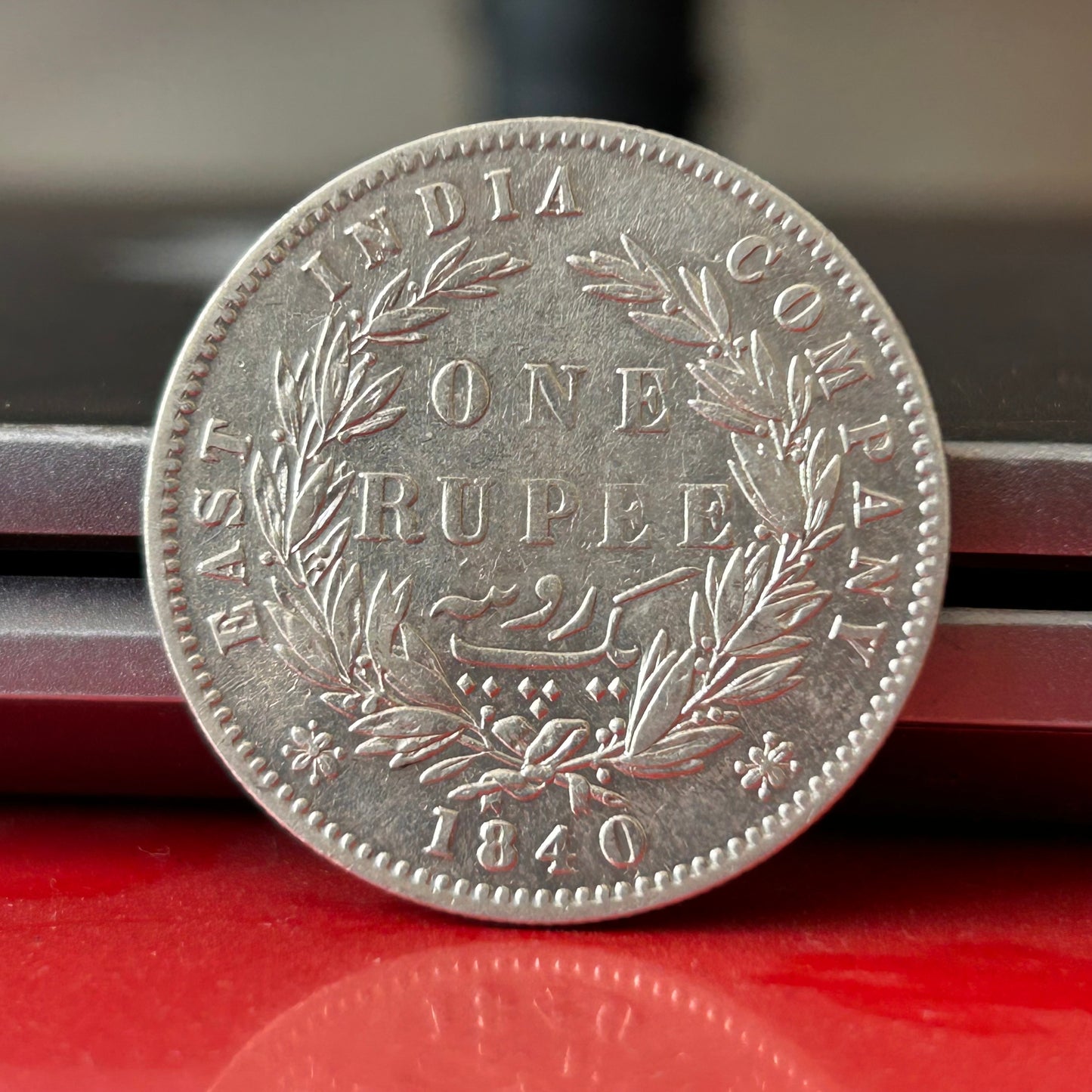 Rare East India Company Valuable One Rupee Coin 1840 Divided Legend Victoria Queen Silver Coin