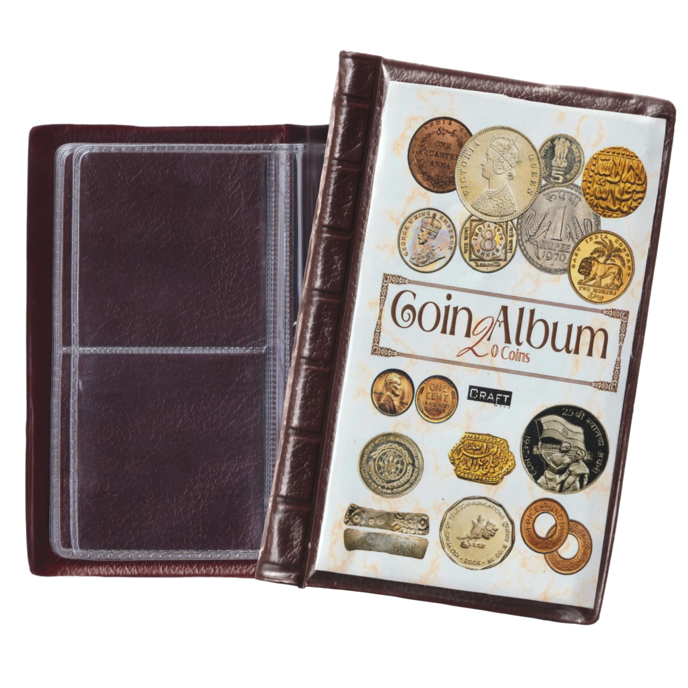 20 Pocket Coin Album by Craft Five High Quality Small Size Pocket Album New Latest Design