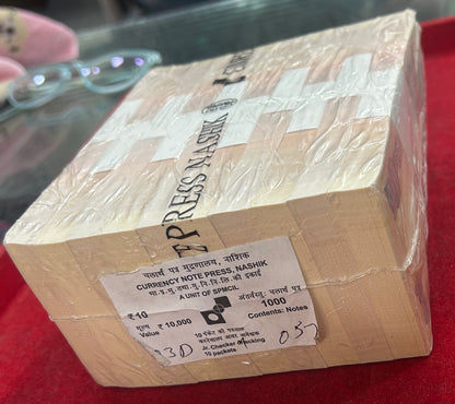 Old 10 Rupees Sealed Pack Rim Old Issue Raghuram Rajan 1000 Notes 10 Bundles