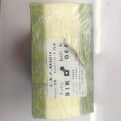 Rare 20 Rupee RIM Total 10 Bundle New Fresh 1000 Notes RIB Sealed Packed RIM at Lowest Price Face Value 20,000