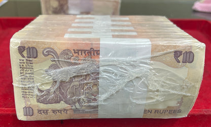 Old 10 Rupees Sealed Pack Rim Old Issue Raghuram Rajan 1000 Notes 10 Bundles