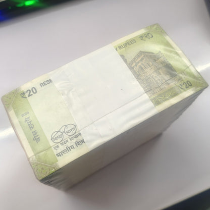 Rare 20 Rupee RIM Total 10 Bundle New Fresh 1000 Notes RIB Sealed Packed RIM at Lowest Price Face Value 20,000