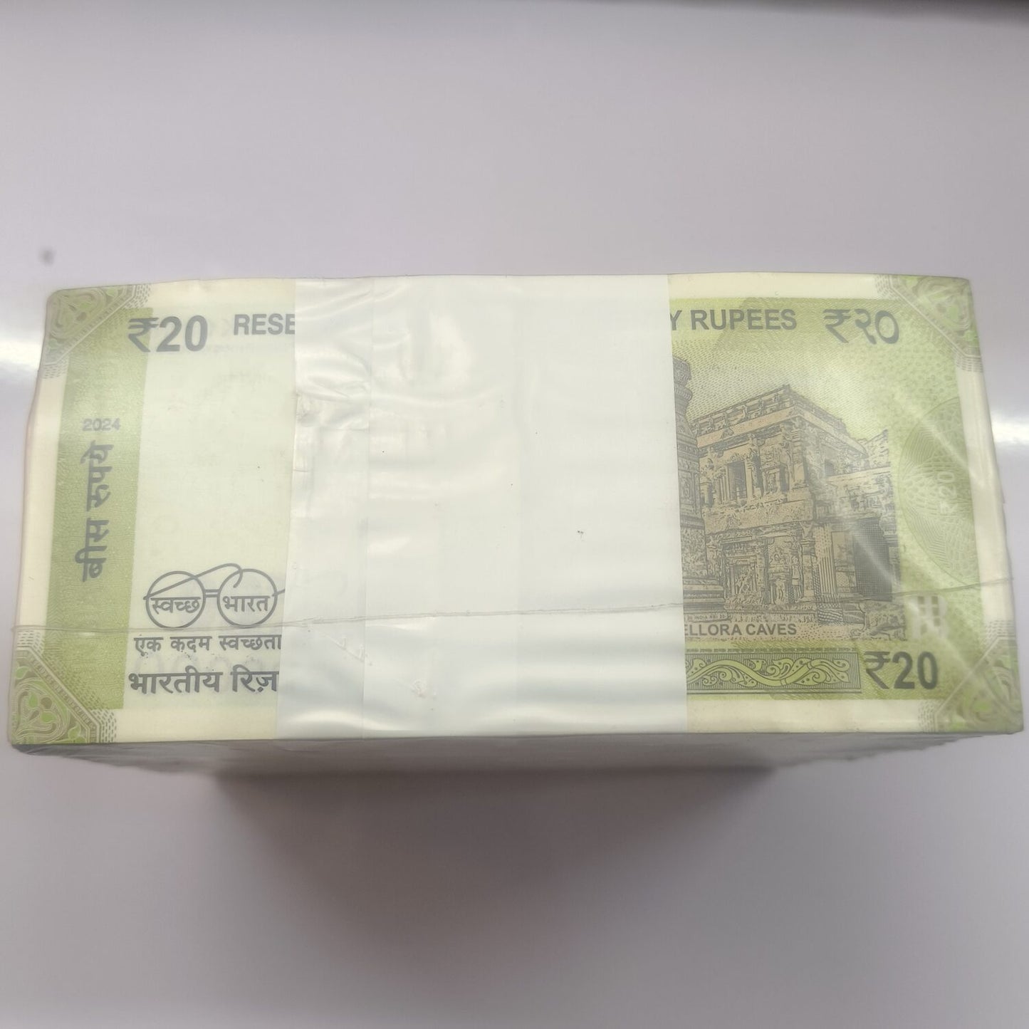 Rare 20 Rupee RIM Total 10 Bundle New Fresh 1000 Notes RIB Sealed Packed RIM at Lowest Price Face Value 20,000