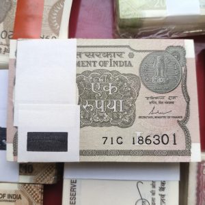 Most Valuable Rare One Rupee 2019 Bundle 100 Note Packet Serial Wise New Fresh Notes  Single Bundle Given