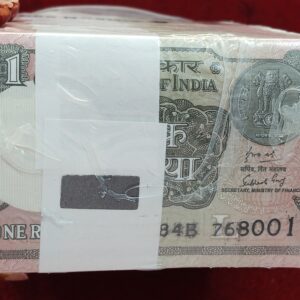 1 Rupee RIM 2019 — Finance Secretary Subhash Chandra Garg — Fancy Number 768001 — Sealed Pack of 1,000 Notes