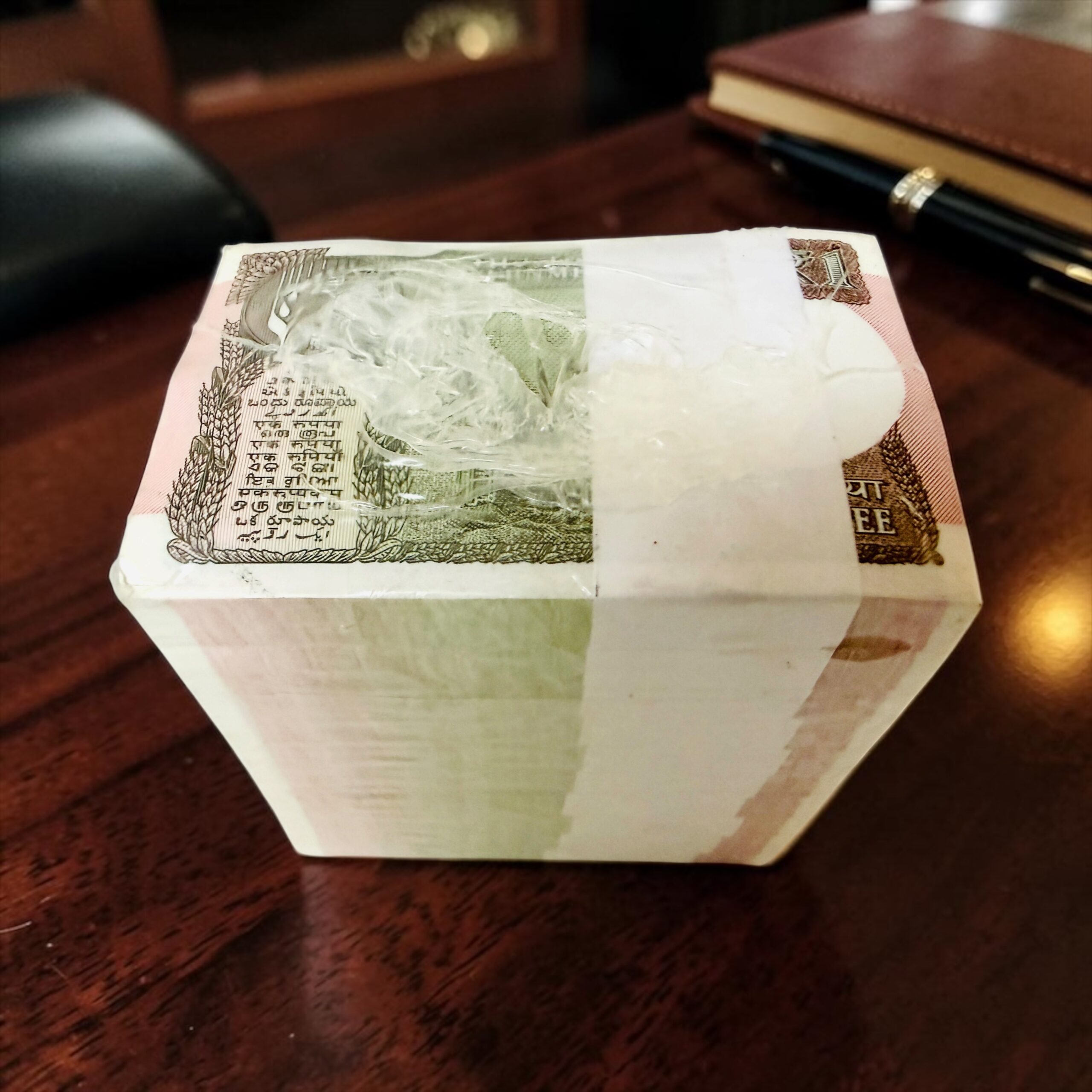 1 Rupee RIM 2020 — Finance Secretary Atanu Chakraborty — Large Font Seal — Sealed Pack of 1,000 Notes - Image 2